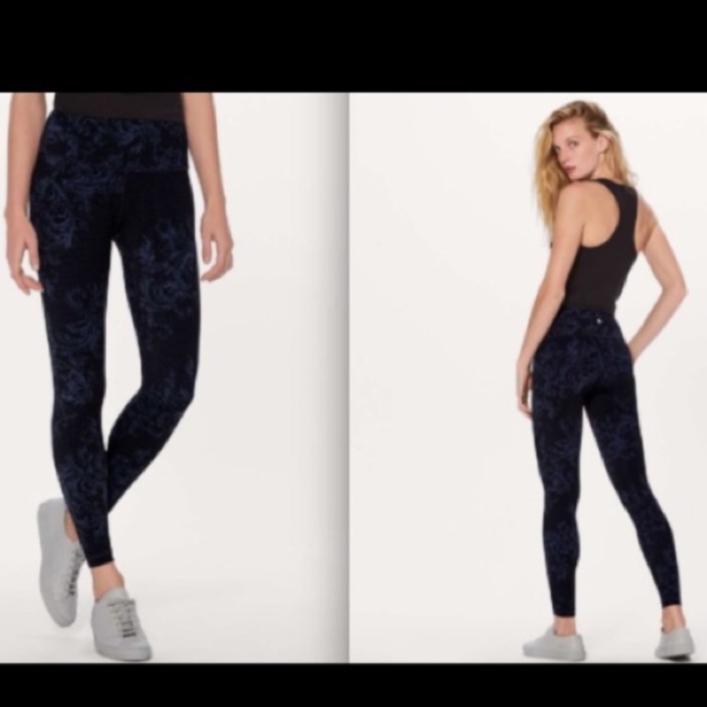 Lululemon Wunder Under Hi-Rise*Nulux Blue Black 6